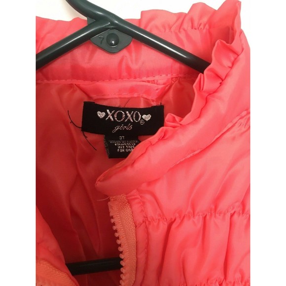 XOXO Toddler Girls Full Zip Vest Jacket Size 3T  Pinkish - Picture 5 of 7